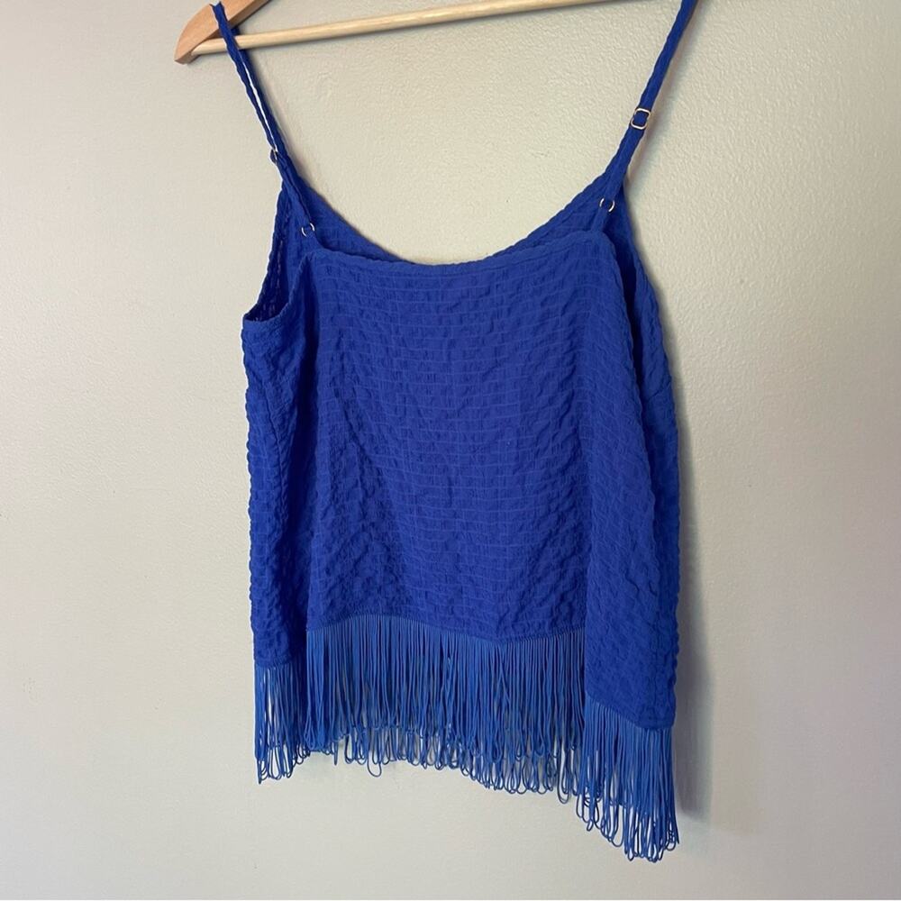 Lilly Pulitzer Naeem Fringe Hem Boho Tank Top in Royal Blue WOMEN’S SIZE XS - Picture 9 of 10